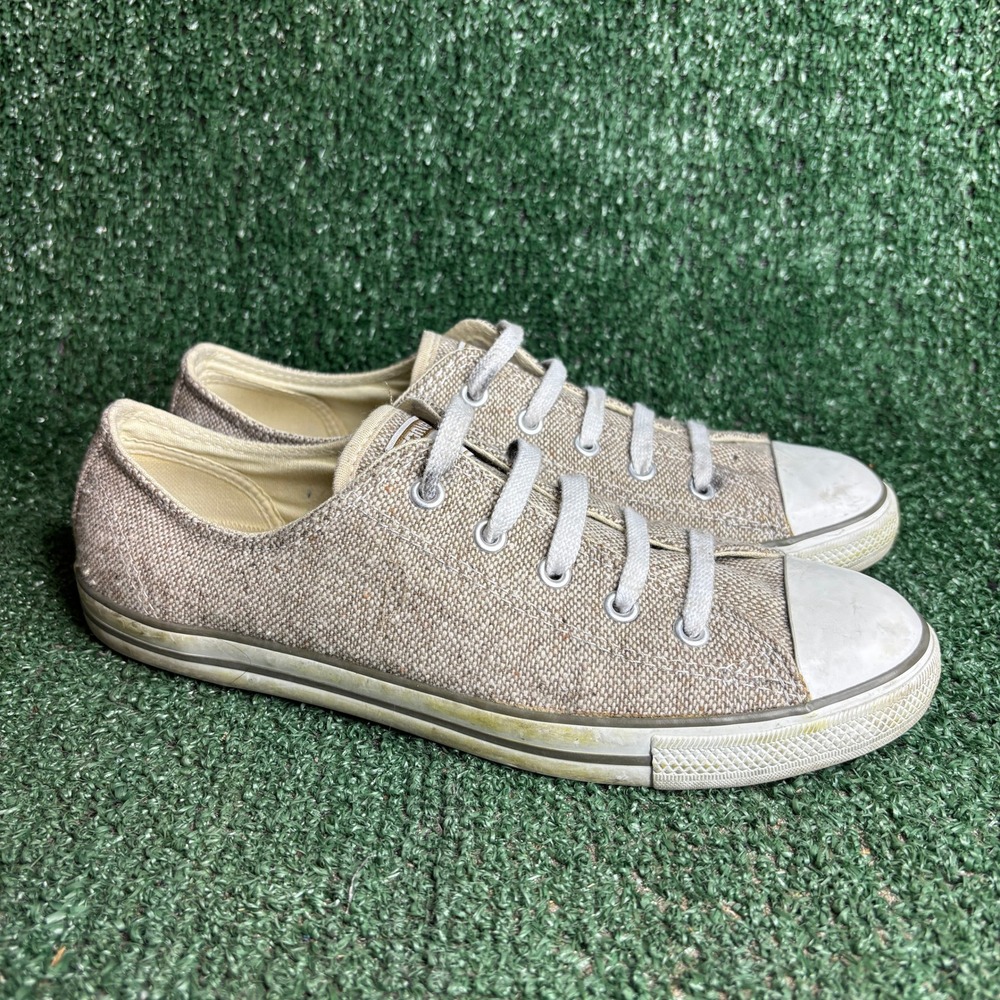 Converse All Star Chuck Taylor Low Top Canvas Casual Sneaker Tan Womens Size 8